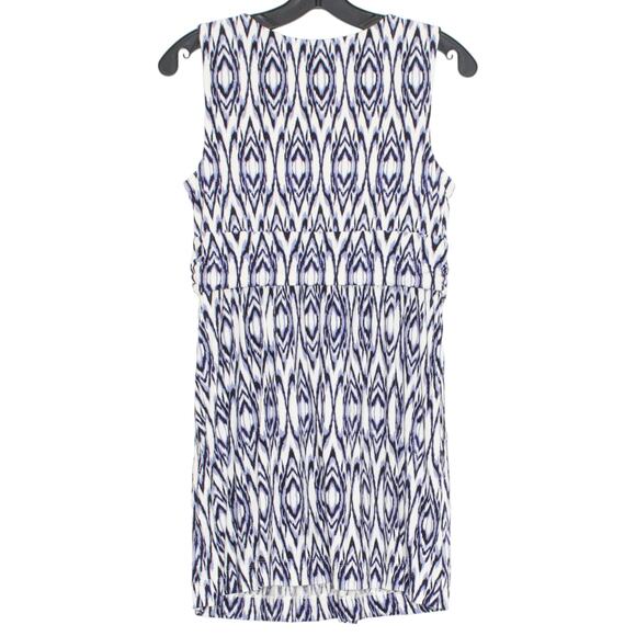 Soma Womens Dress Mini Sleeveless Scoop Neck Ikat Pockets White Blue Medium KQ - Picture 5 of 5